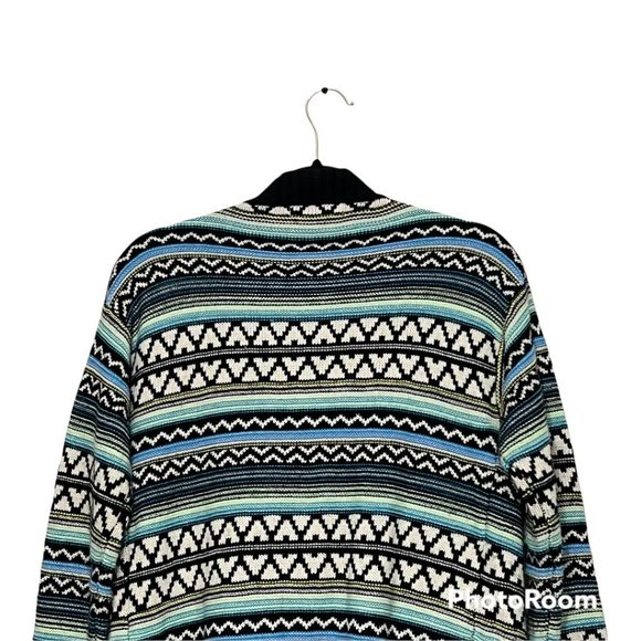 Altar'd State Aztec Stripe Open Front Long Cardigan Oversized Women's Size S - Picture 6 of 8